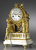 A superb Louis XVI gilt bronze and white marble mantle clock of eight day duration, signed on the white enamel dial and on the movement Imbert L’Ainé à Paris